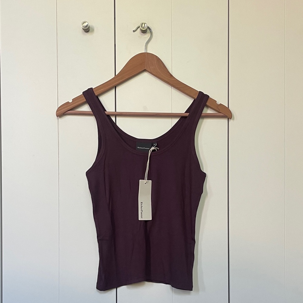 Richer Poorer Ribbed Tank Top - Plum